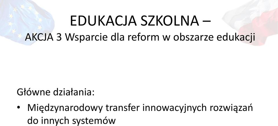 działania: Międzynarodowy transfer