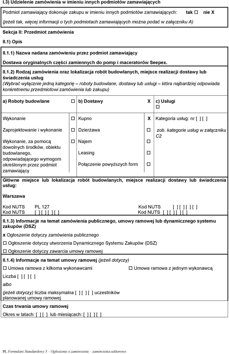 Opis II.1.