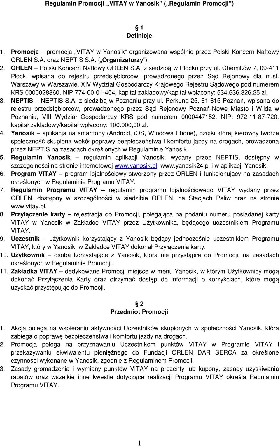 u przedsiębiorców, prowadzonego przez Sąd Rejonowy dla m.st.