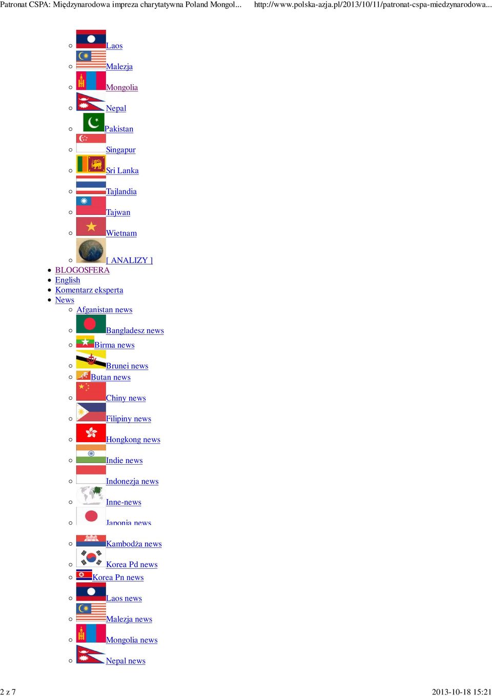 news Brunei news Butan news Chiny news Filipiny news Hongkong news Indie news Indonezja news