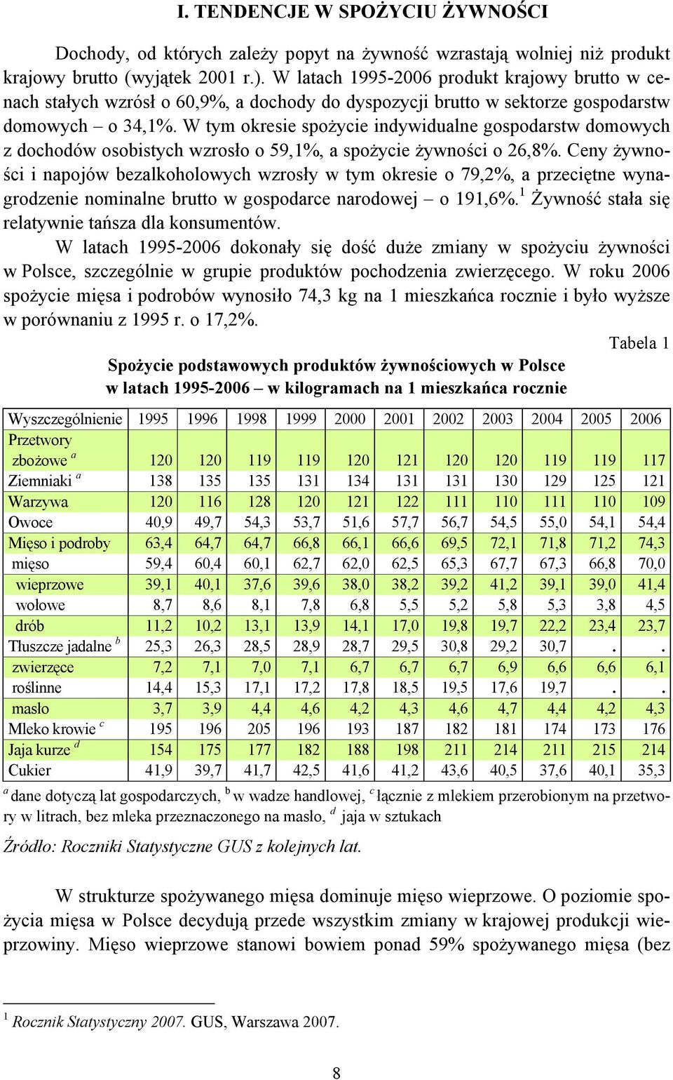 W tym okresie spożycie indywidualne gospodarstw domowych z dochodów osobistych wzrosło o 59,1%, a spożycie żywności o 26,8%.