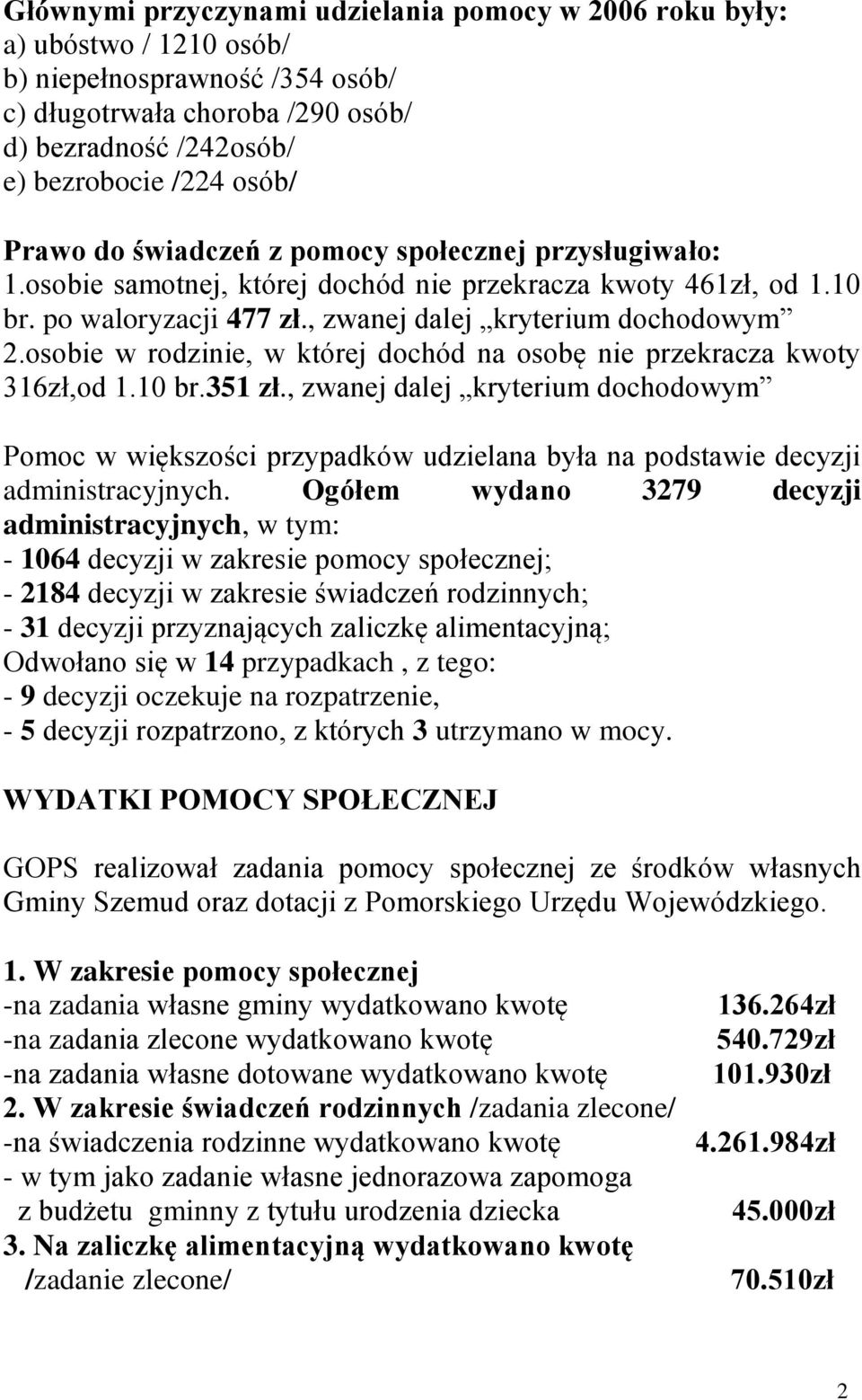 osobie w rodzinie, w której dochód na osobę nie przekracza kwoty 316zł,od 1.10 br.351 zł.