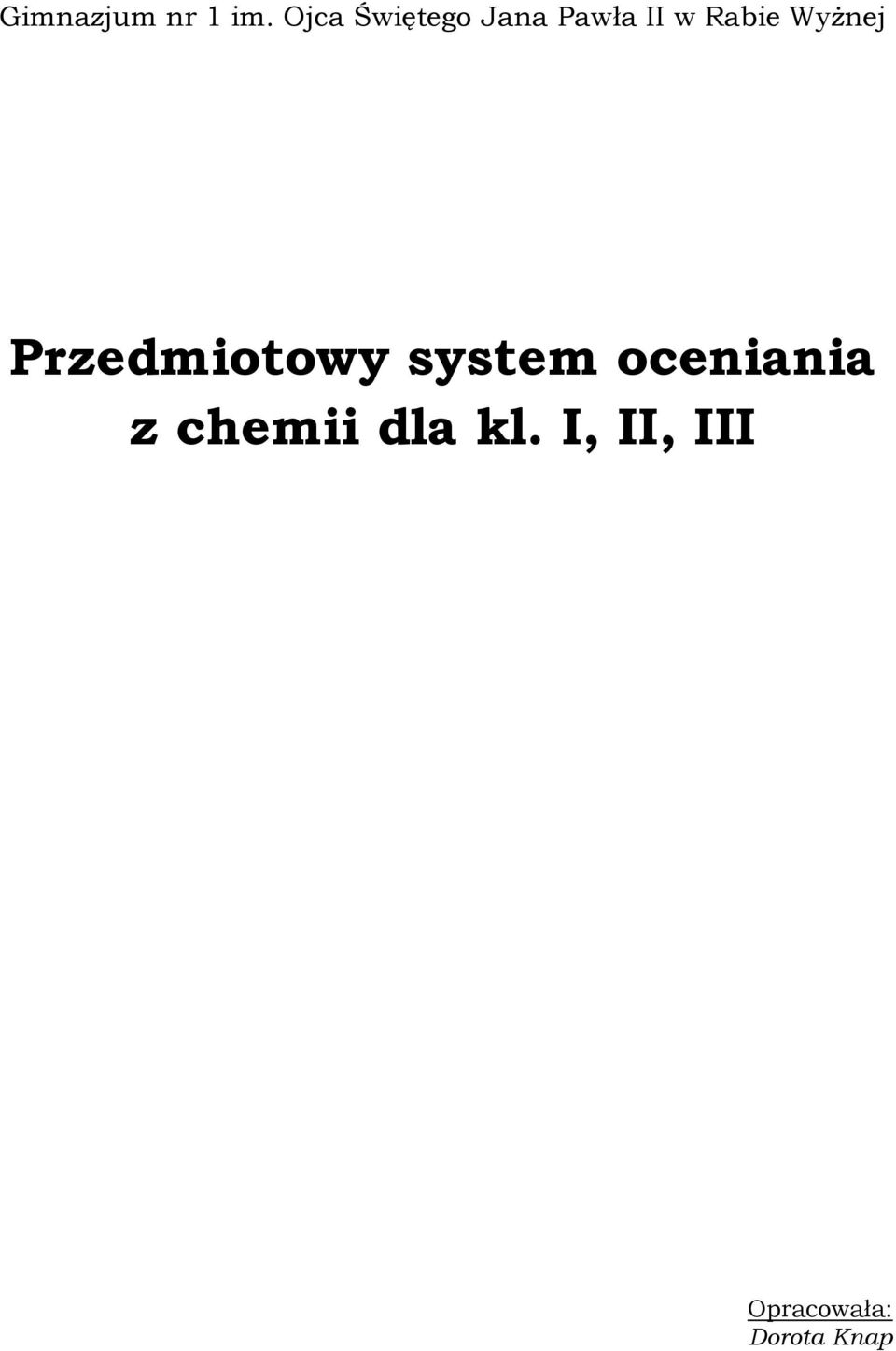 Wyżnej Przedmiotowy system