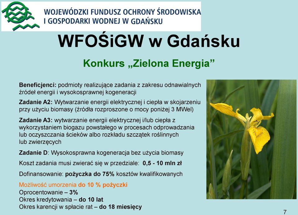 procesach odprowadzania lub oczyszczania ścieków albo rozkładu szczątek roślinnych lub zwierzęcych Zadanie D: Wysokosprawna kogeneracja bez użycia biomasy Koszt zadania musi zwierać się w