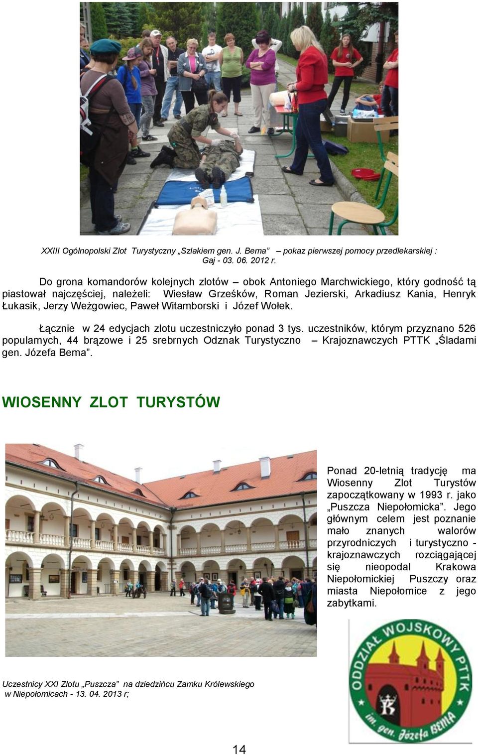 Weżgowiec, Paweł Witamborski i Józef Wołek. Łącznie w 24 edycjach zlotu uczestniczyło ponad 3 tys.