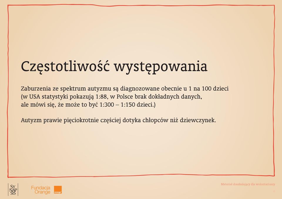 w Polsce brak dokładnych danych, ale mówi się, że może to być 1:300