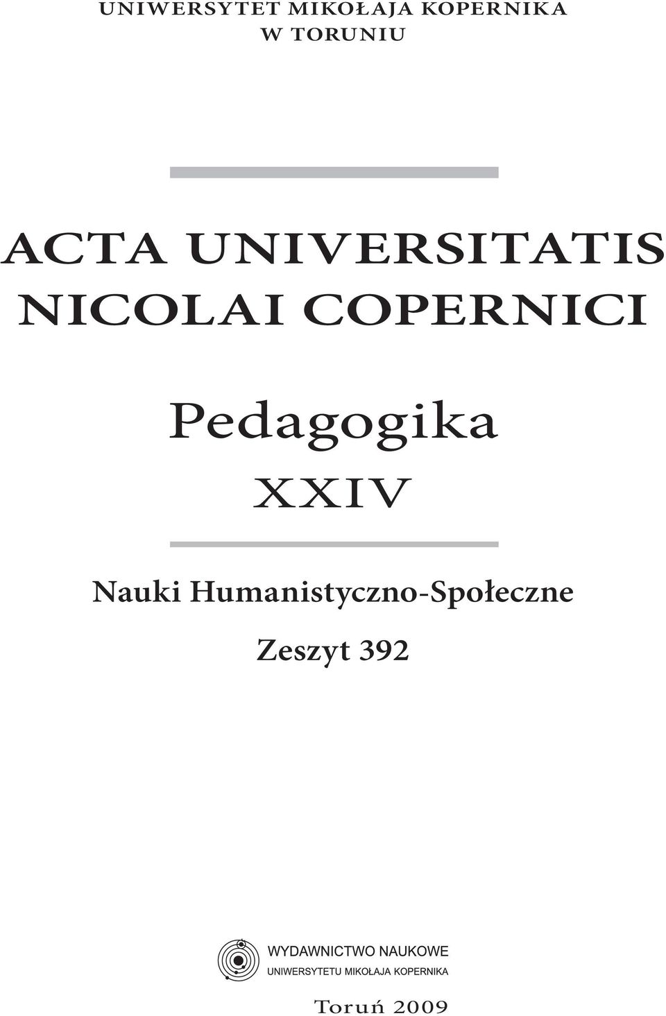 COPERNICI Pedagogika XXIV Nauki