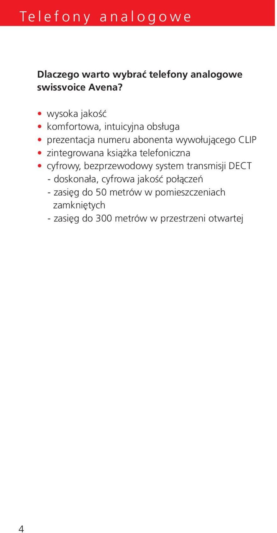 zintegrowana książka telefoniczna cyfrowy, bezprzewodowy system transmisji DECT - doskonała,