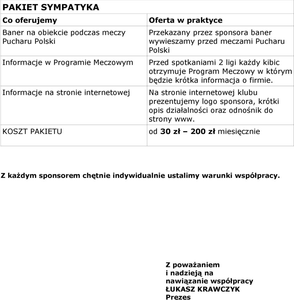 krótka informacja o firmie. strony www.