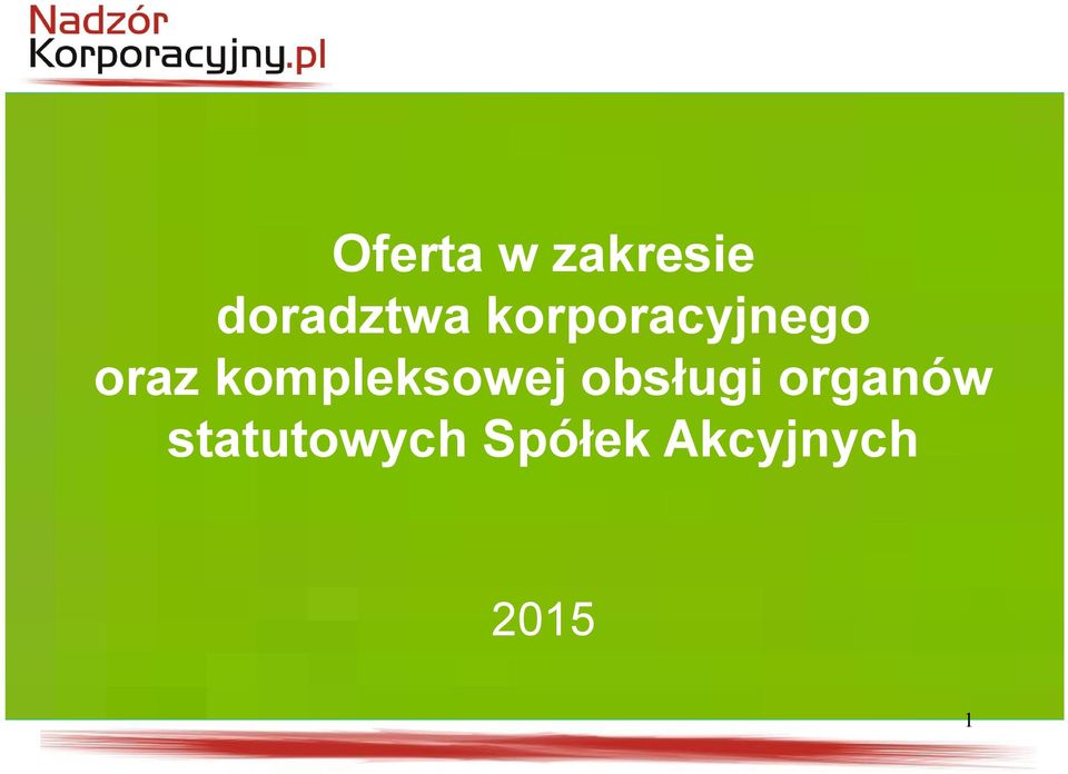 kompleksowej obsługi