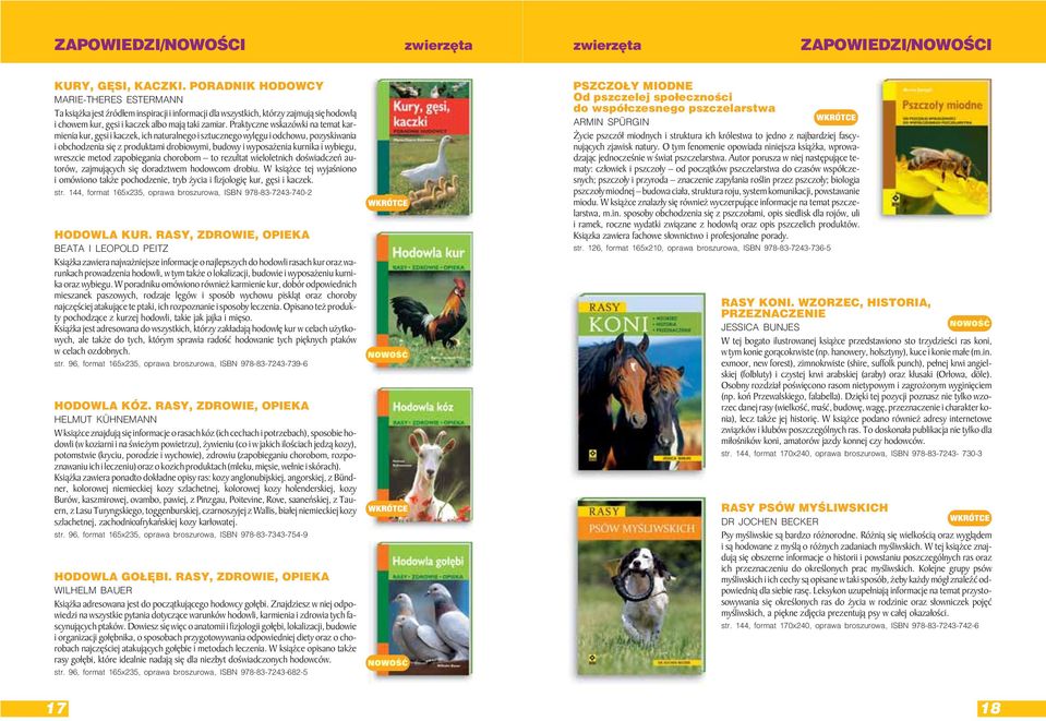 Praktyczne wskazówki na temat karmienia kur, gêsi i kaczek, ich naturalnego i sztucznego wylêgu i odchowu, pozyskiwania i obchodzenia siê z produktami drobiowymi, budowy i wyposa enia kurnika i