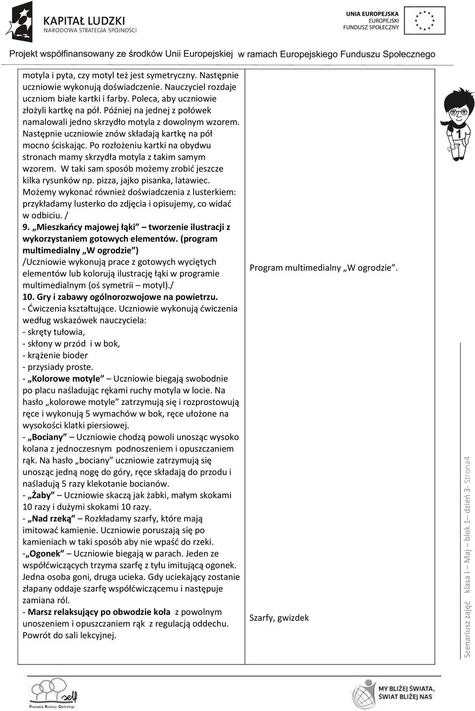 Po rozłożeniu kartki na obydwu stronach mamy skrzydła motyla z takim samym wzorem. W taki sam sposób możemy zrobić jeszcze kilka rysunków np. pizza, jajko pisanka, latawiec.