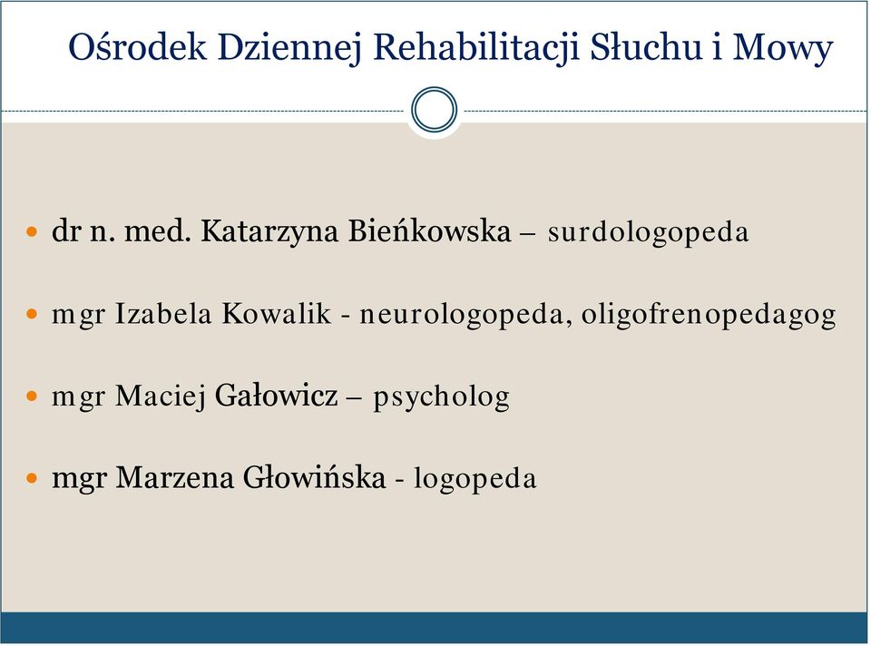 Kowalik - neurologopeda, oligofrenopedagog mgr