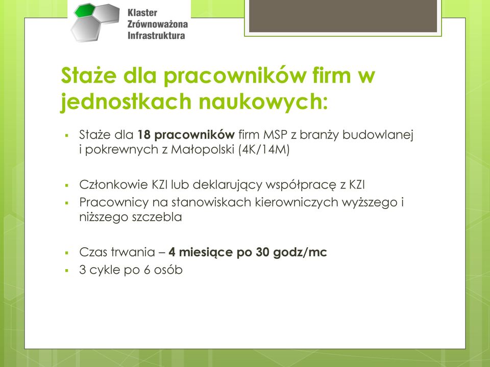 lub deklarujący współpracę z KZI Pracownicy na stanowiskach kierowniczych