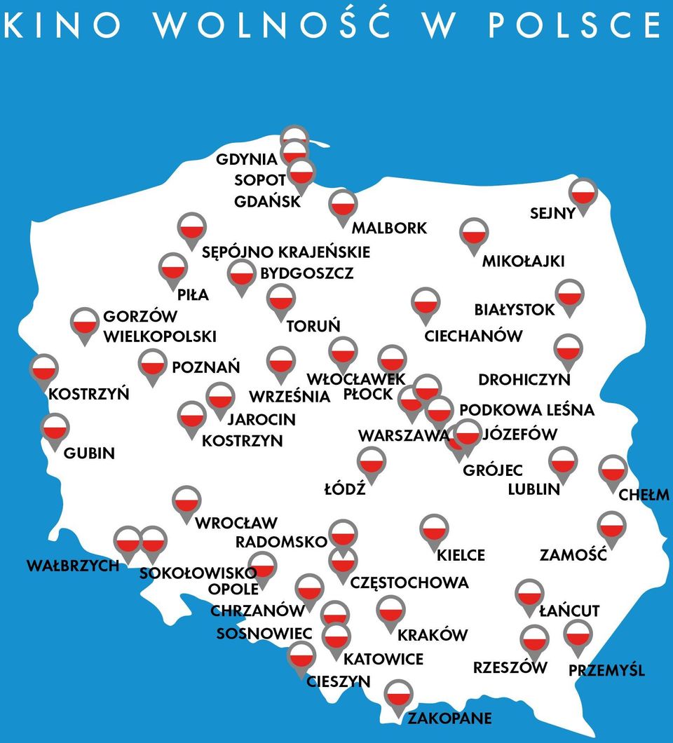 KOSTRZYN WARSZAWA JÓZEFÓW GRÓJEC LUBLIN RADOMSKO KIELCE