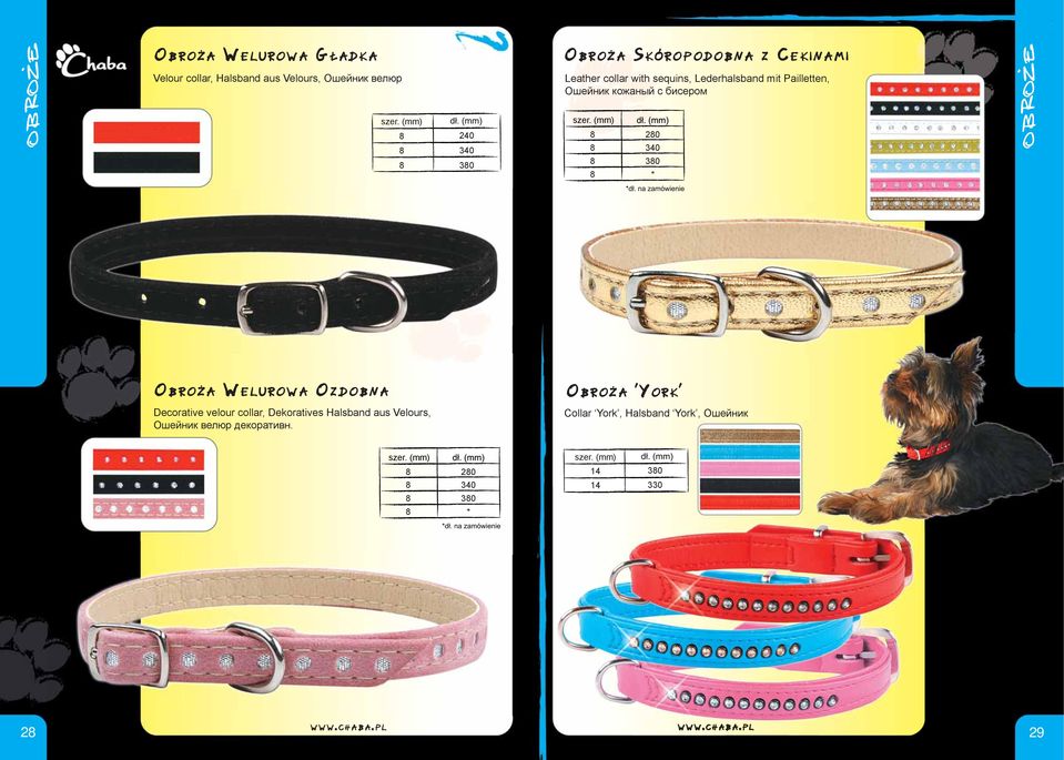 бисером 0 0 0 0 0 0 * Obroża Welurowa Ozdobna Decorative velour collar, Dekoratives Halsband