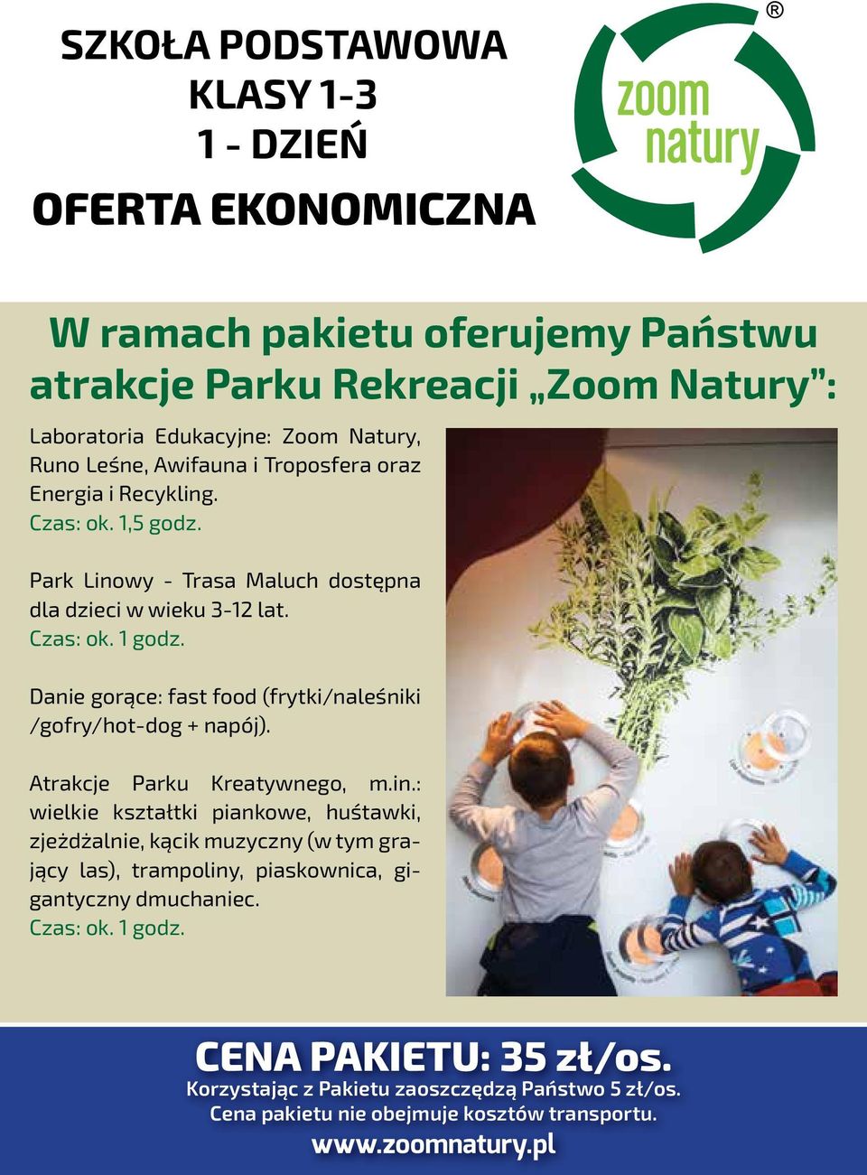 Atrakcje Parku Kreatywnego, m.in.