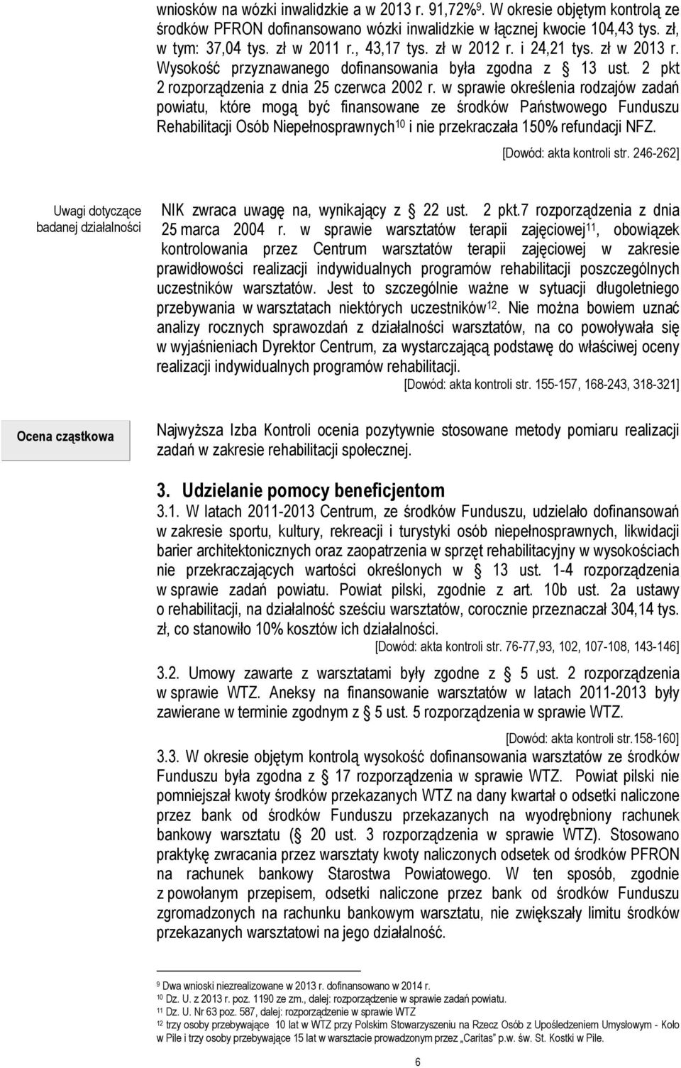 w sprawie określenia rodzajów zadań powiatu, które mogą być finansowane ze środków Państwowego Funduszu Rehabilitacji Osób Niepełnosprawnych 10 i nie przekraczała 150% refundacji NFZ.