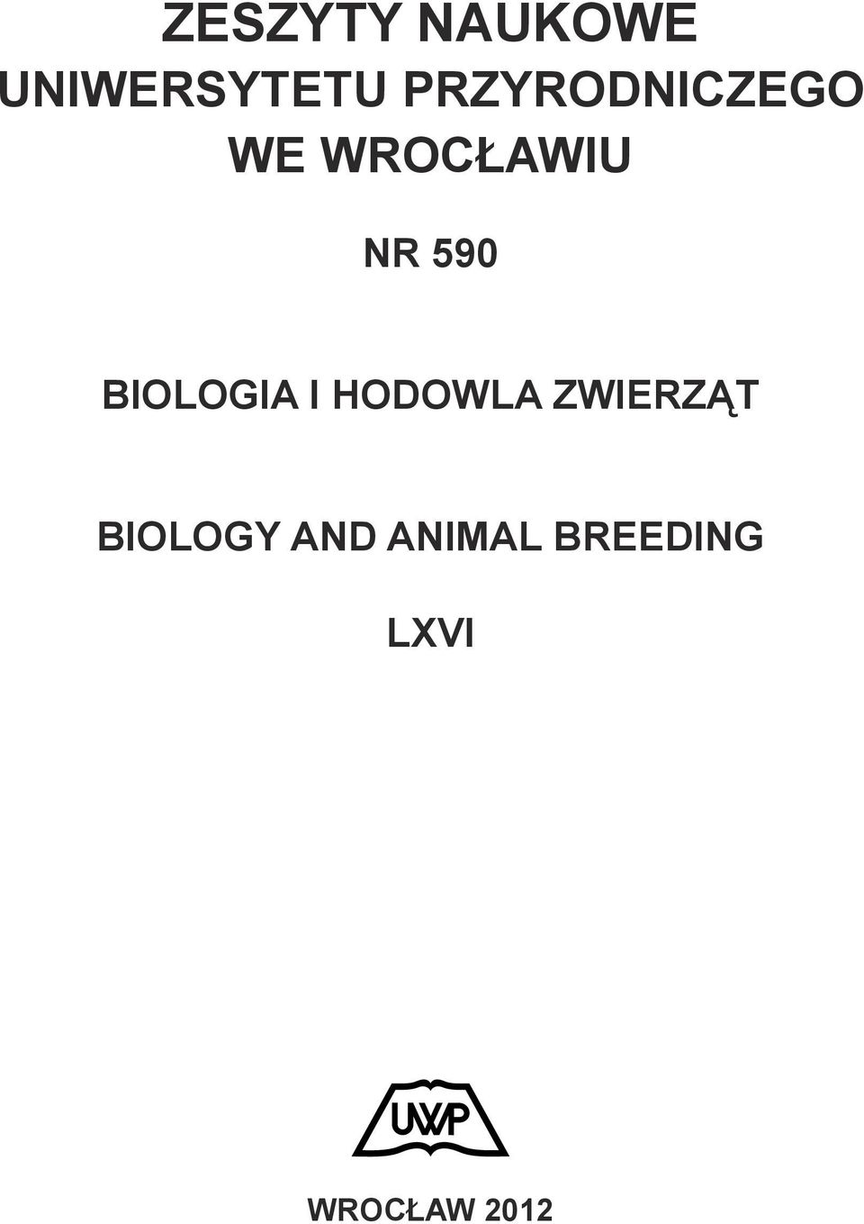 Biologia i hodowla zwierząt