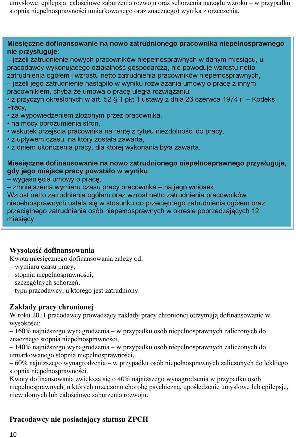 działalność gospodarczą, nie powoduje wzrostu netto zatrudnienia ogółem i wzrostu netto zatrudnienia pracowników niepełnosprawnych, jeżeli jego zatrudnienie nastąpiło w wyniku rozwiązania umowy o