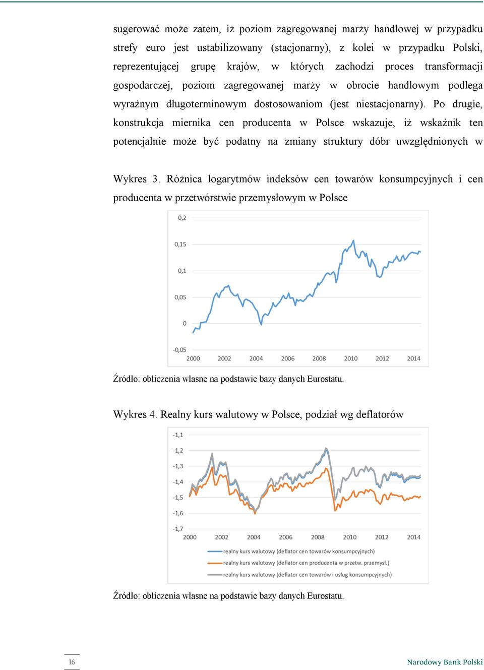 Po drugie, konsrukcja miernika cen producena w Polsce wskazuje, iż wskaźnik en poencjalnie może być podany na zmiany srukury dóbr uwzględnionych w Wykres 3.