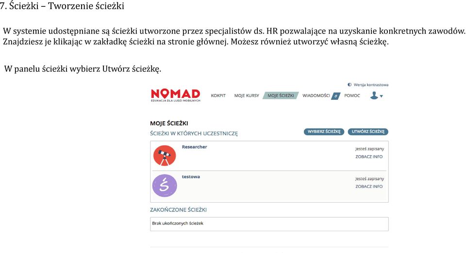 HR pozwalające na uzyskanie konkretnych zawodów.