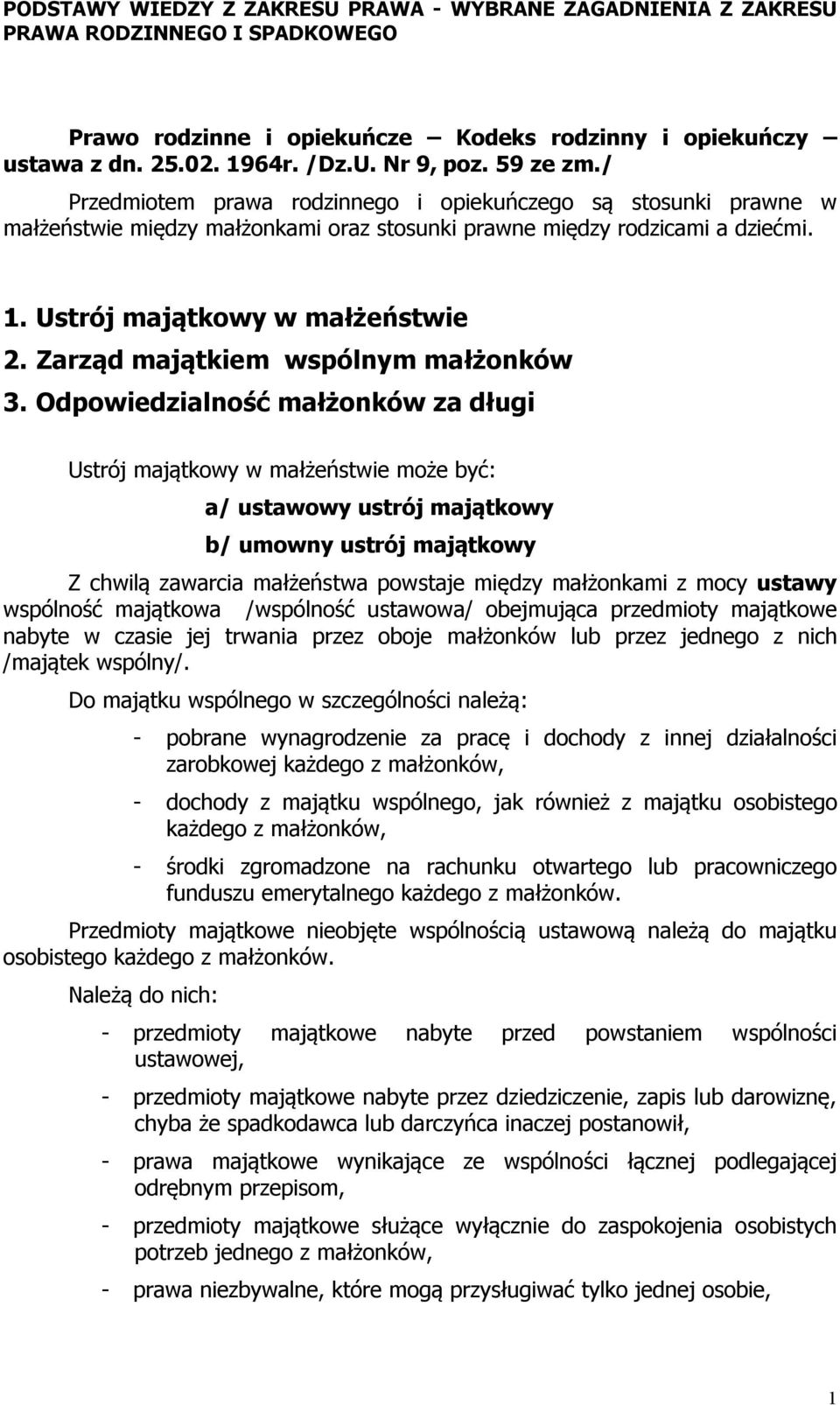 Zarząd majątkiem wspólnym małżonków 3.