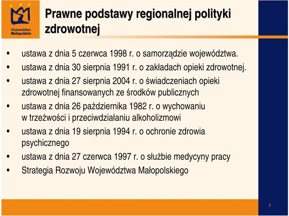 o świadczeniach opieki zdrowotnej finansowanych ze środków publicznych ustawa z dnia 26 października 1982 r.