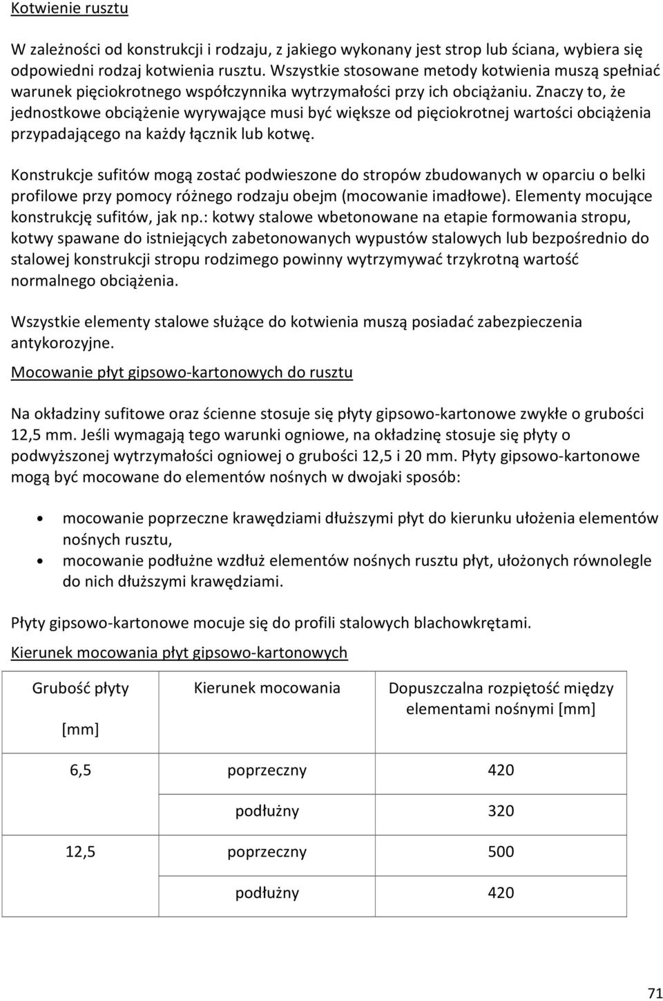 Znaczy to, że jednostkowe obciążenie wyrywające musi być większe od pięciokrotnej wartości obciążenia przypadającego na każdy łącznik lub kotwę.