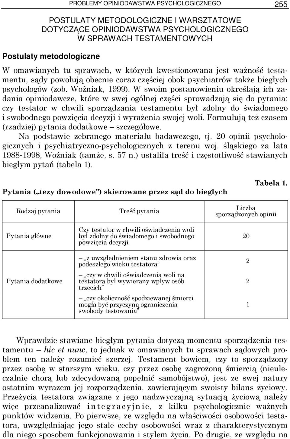 W swoim postanowieniu określają ich zadania opiniodawcze, które w swej ogólnej części sprowadzają się do pytania: czy testator w chwili sporządzania testamentu był zdolny do świadomego i swobodnego