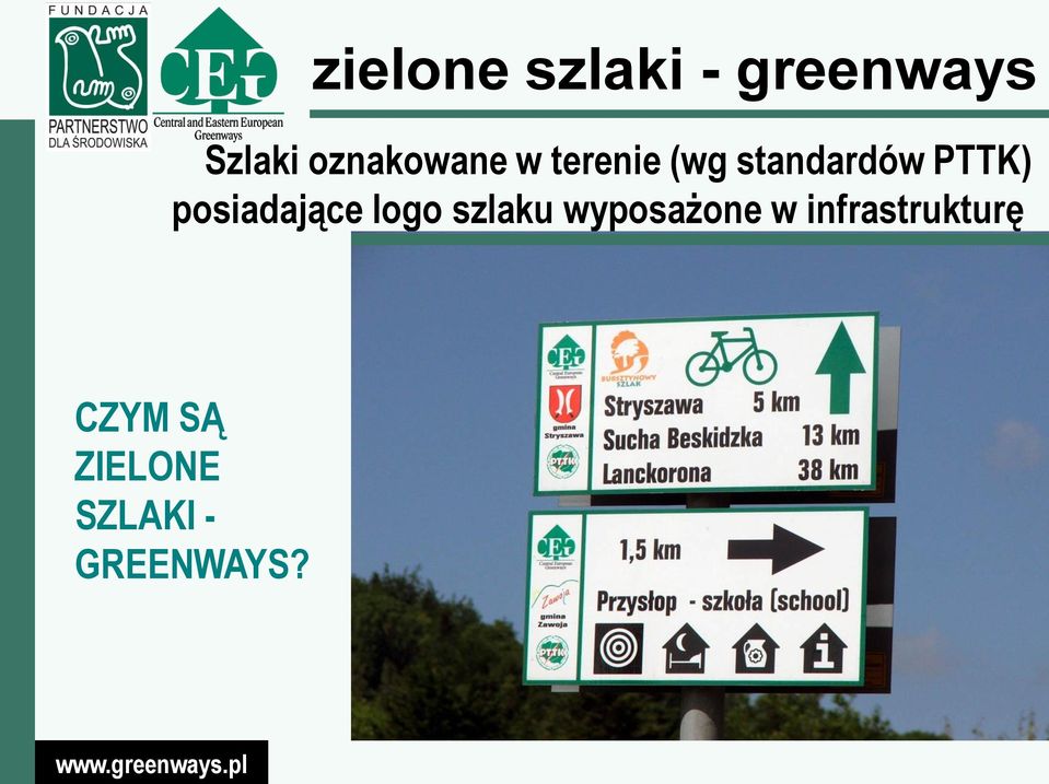 szlaku wyposażone w