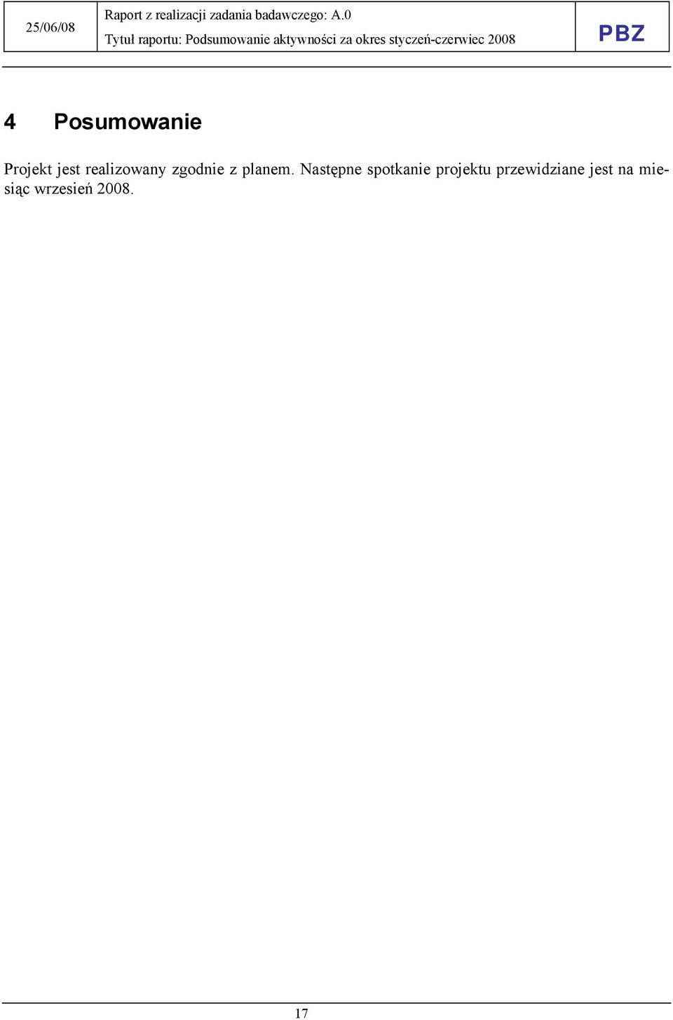 Następne spotkanie projektu