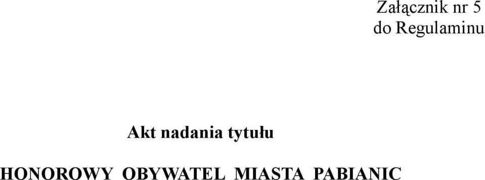 tytułu HONOROWY