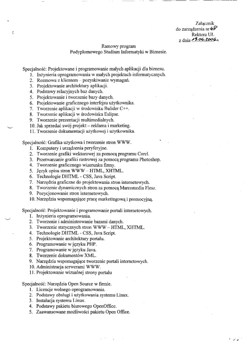 Projektowanie graficznego interfejsu użytkownika. 7. Tworzenie aplikacji w środowisku Bulider C++. 8. Tworzenie aplikacji w środowisku Eslipse. 9. Tworzenie prezentacji multimedialnych. 10.