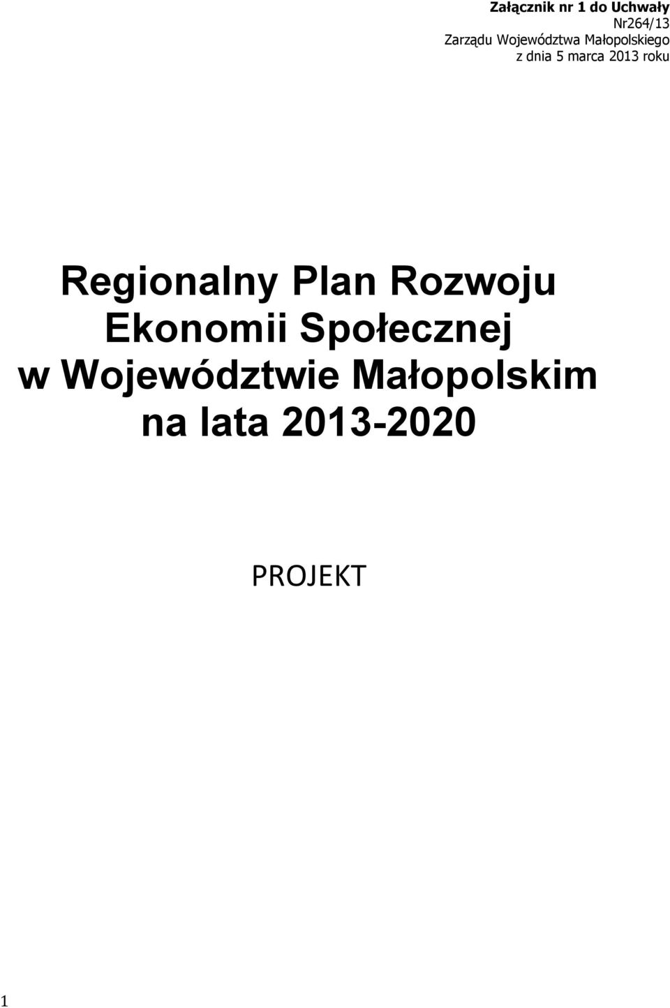 roku Regionalny Plan Rozwoju Ekonomii