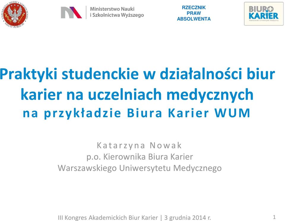 Karier WUM Katarzyna Now