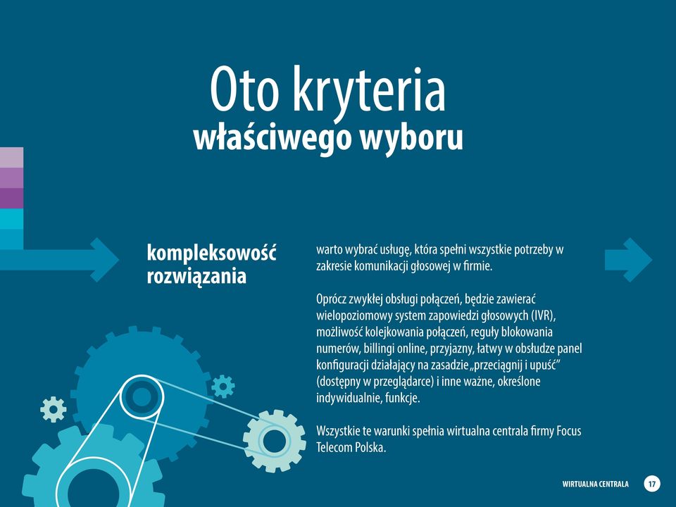Oprócz zwykłej obsługi połączeń, będzie zawierać wielopoziomowy system zapowiedzi głosowych (IVR), możliwość kolejkowania połączeń, reguły