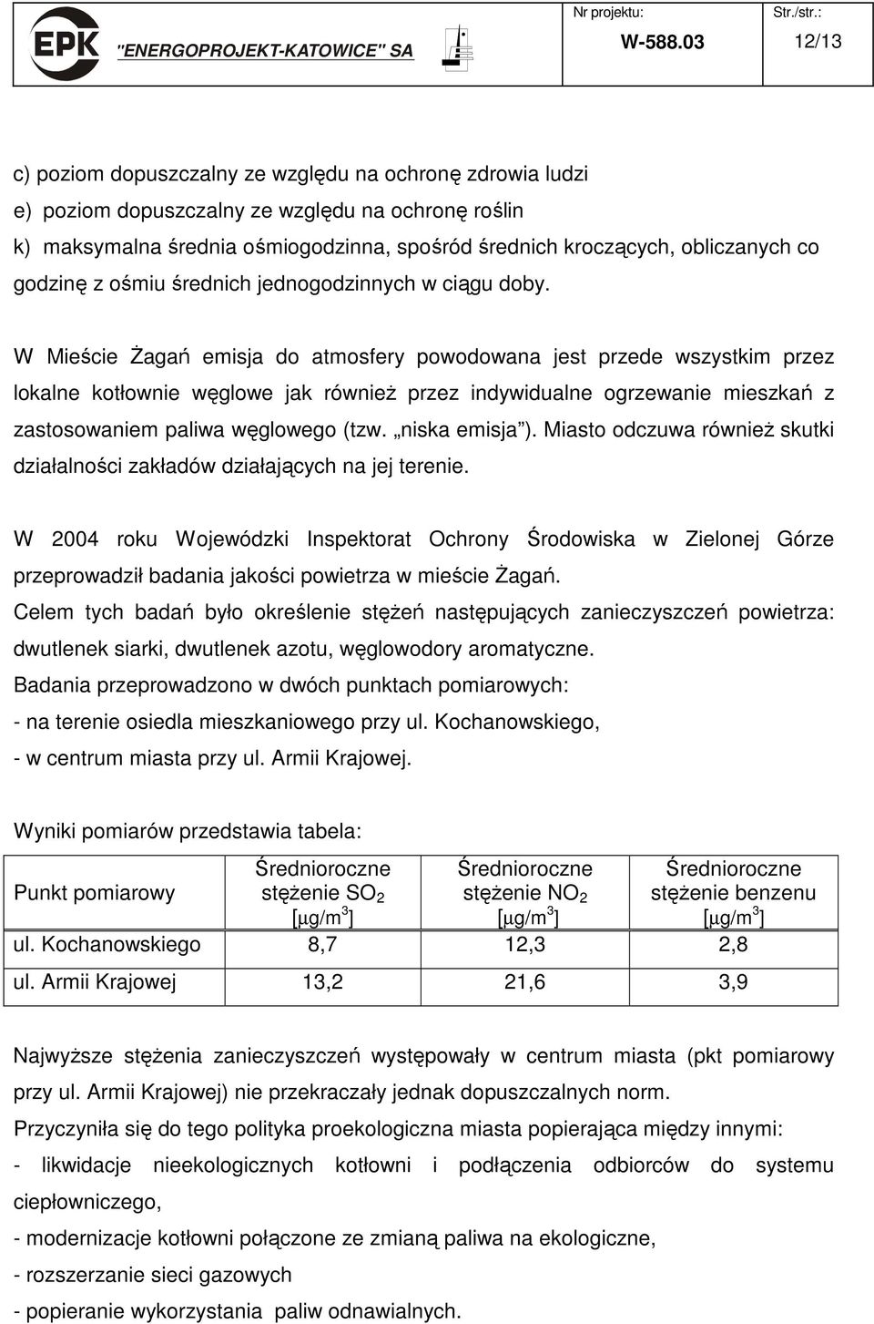 co godzinę z ośmiu średnich jednogodzinnych w ciągu doby.