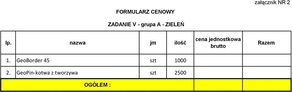 GeoBorder 45 szt 1000