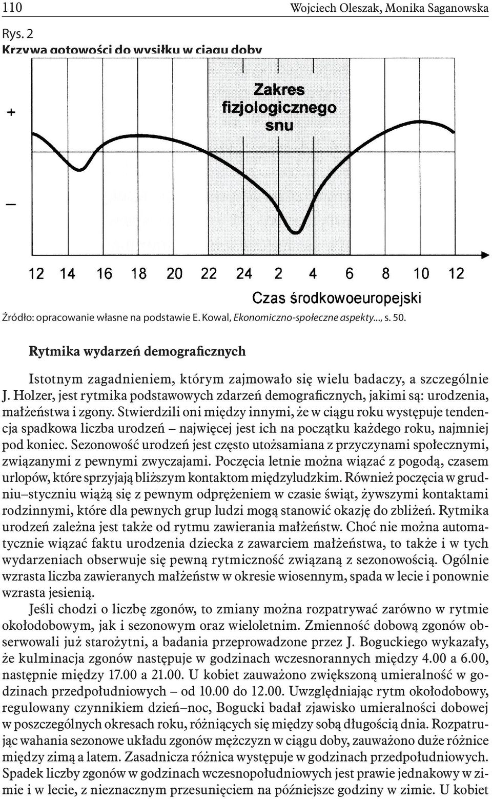 Holzer, jest rytmika podstawowych zdarzeń demograficznych, jakimi są: urodzenia, małżeństwa i zgony.
