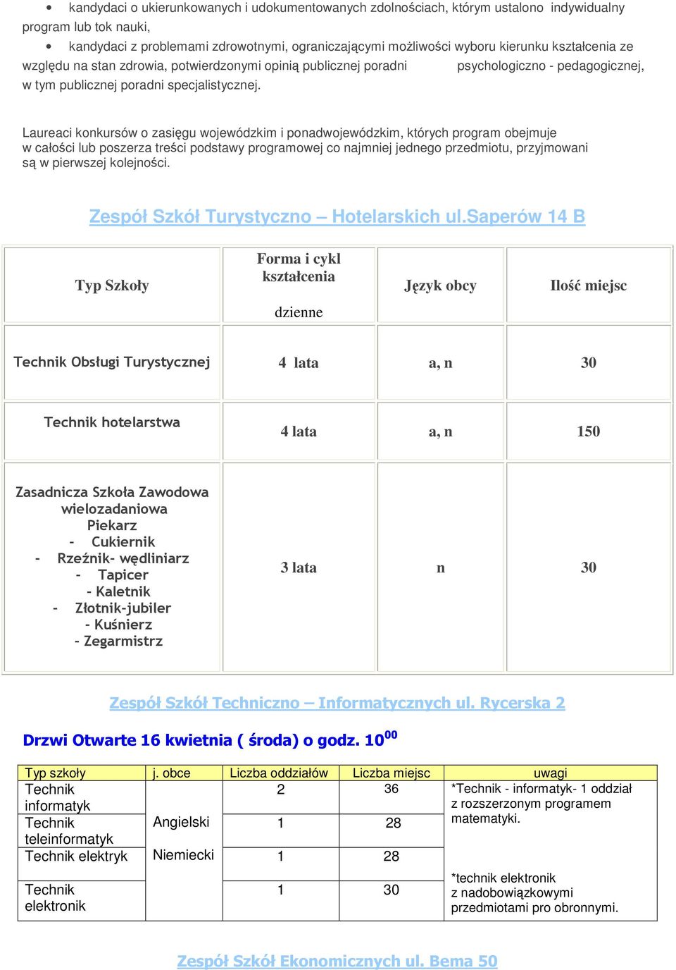 Laureaci knkursów zasięgu wjewódzkim i pnadwjewódzkim, których prgram bejmuje w całści lub pszerza treści pdstawy prgramwej c najmniej jedneg przedmitu, przyjmwani są w pierwszej klejnści.