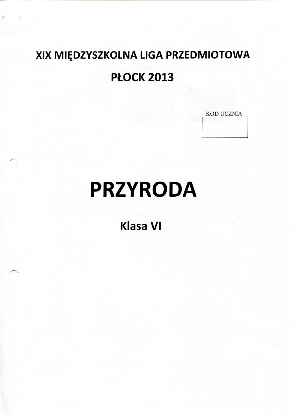 PtOCK 2013 KOD