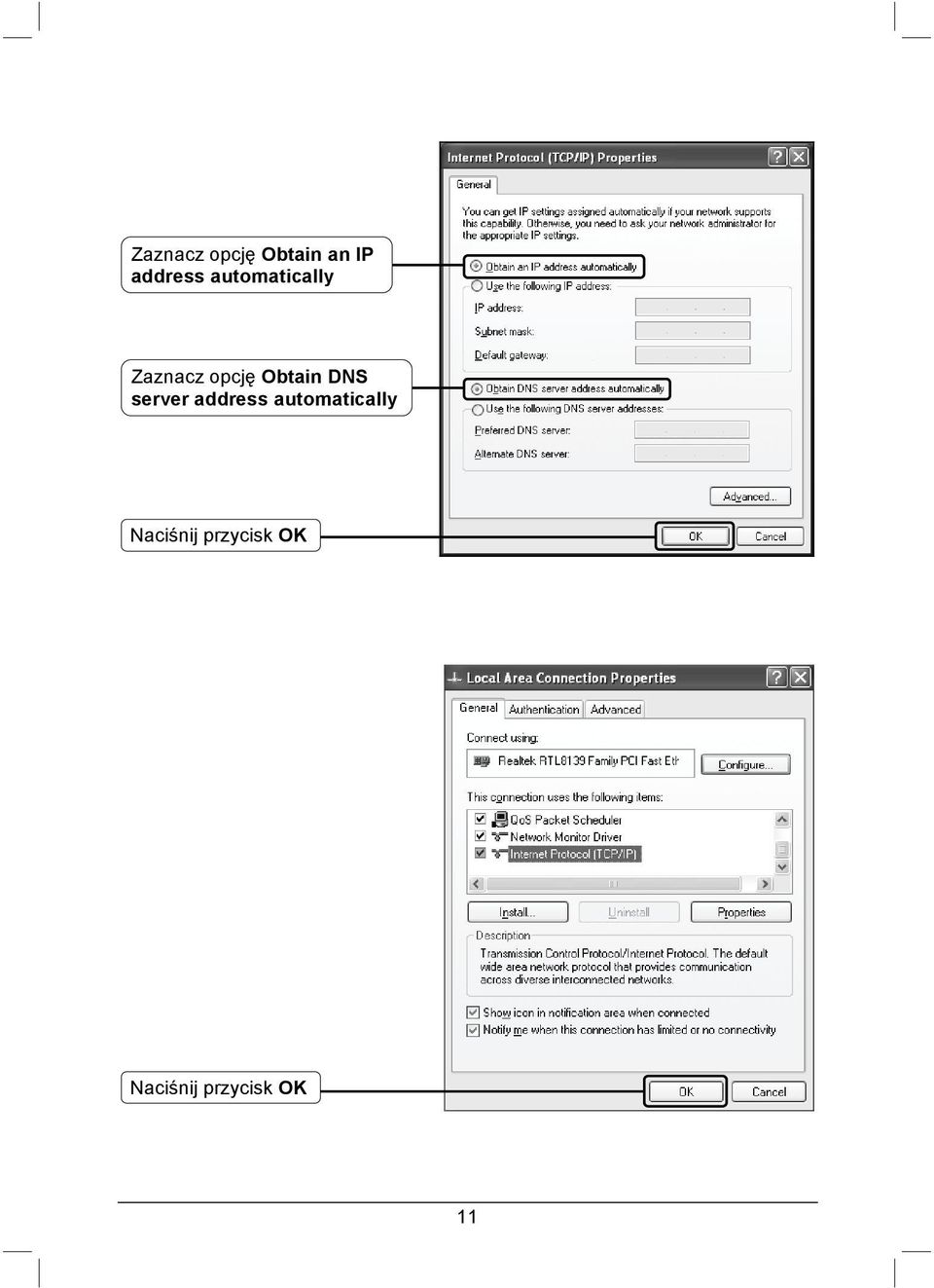DNS server address automatically