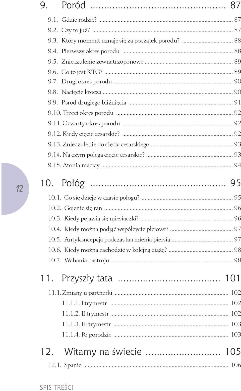 Kiedy cięcie cesarskie?... 92 9.13. Znieczulenie do cięcia cesarskiego... 93 9.14. Na czym polega cięcie cesarskie?... 93 9.15. Atonia macicy... 94 12 10. Połóg... 95 10.1. Co się dzieje w czasie połogu?