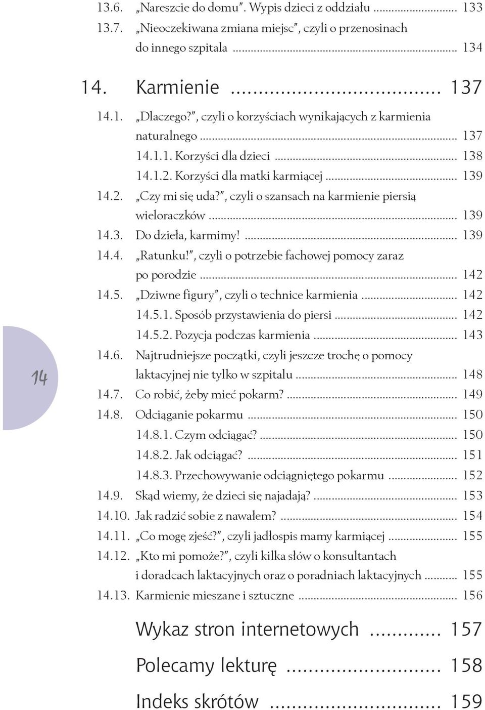 , czyli o szansach na karmienie piersią wieloraczków... 139 14.3. Do dzieła, karmimy!... 139 14.4. Ratunku!, czyli o potrzebie fachowej pomocy zaraz po porodzie... 142 14.5.