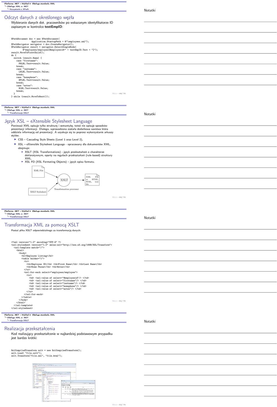 createnavigator(); XPathNavigator result = navigator.selectsinglenode( @"employees/employee[@employeeid=" + textempid.text + "]"); result.movetofirstchild(); do { switch (result.
