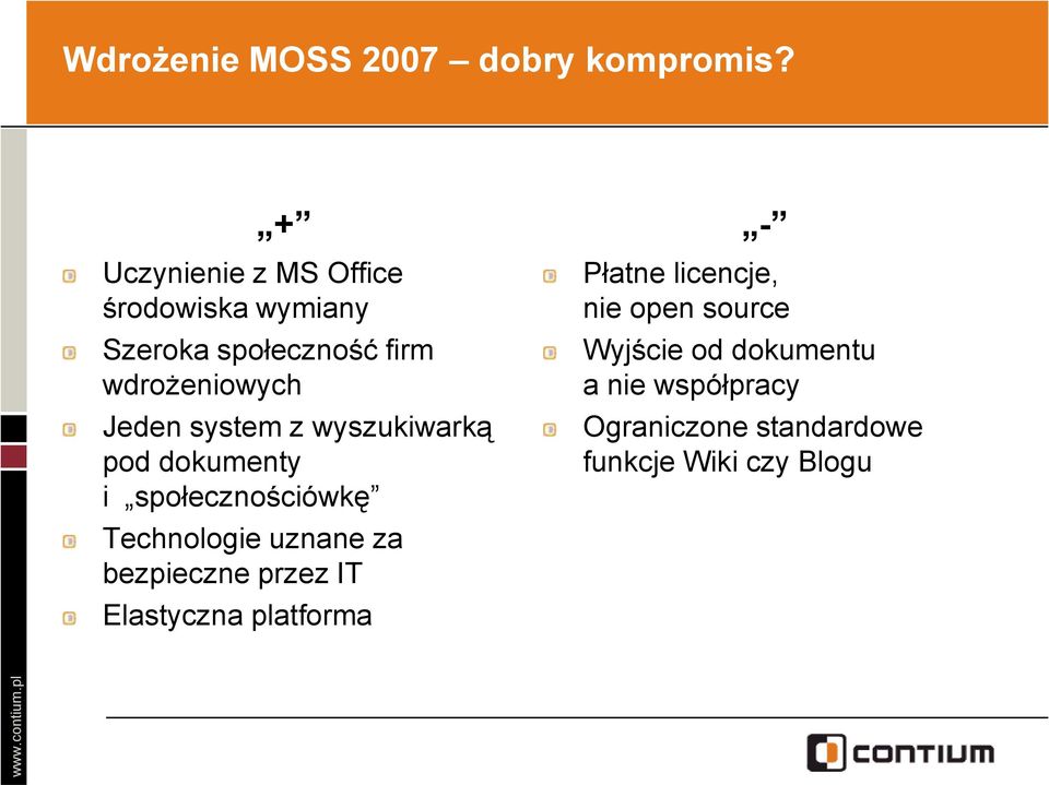 system z wyszukiwarką pod dokumenty i społecznościówkę Technologie uznane za bezpieczne