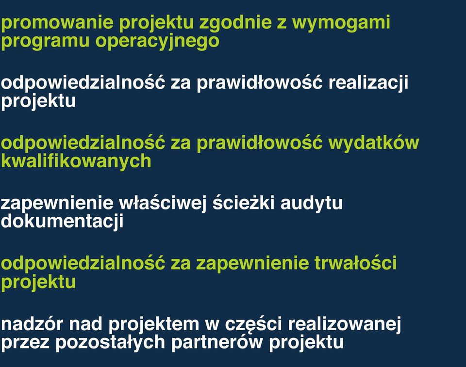 kwalifikowanych zapewnienie właściwej ścieżki audytu dokumentacji odpowiedzialność za