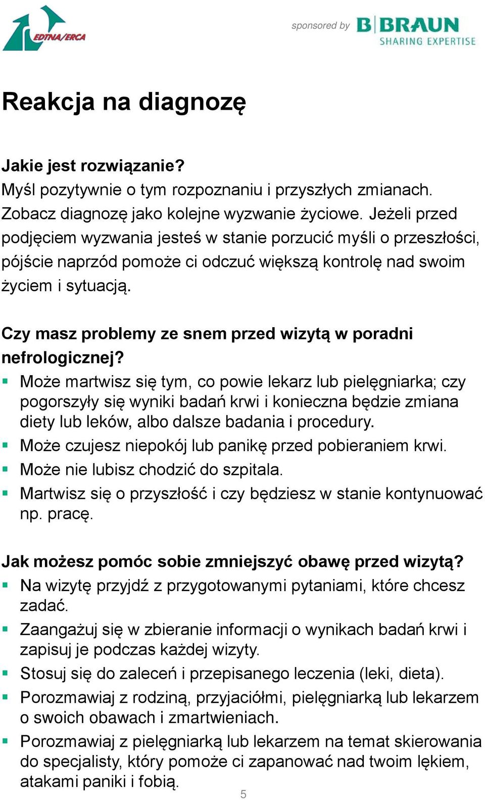 Czy masz problemy ze snem przed wizytą w poradni nefrologicznej?