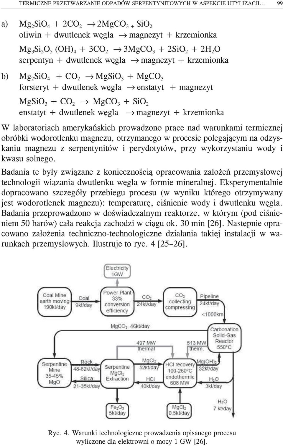 Mg 2 SiO 4 + CO 2 MgSiO 3 + MgCO 3 forsteryt + dwutlenek wêgla enstatyt + magnezyt MgSiO 3 + CO 2 MgCO 3 + SiO 2 enstatyt + dwutlenek wêgla magnezyt + krzemionka W laboratoriach amerykañskich